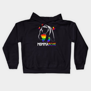 Lgbt Mama Momma Bear Gay Pride Proud Mom Mothers Day Kids Hoodie